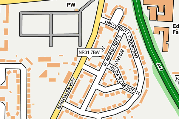 NR31 7BW map - OS OpenMap – Local (Ordnance Survey)