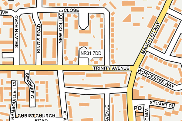 NR31 7DD map - OS OpenMap – Local (Ordnance Survey)