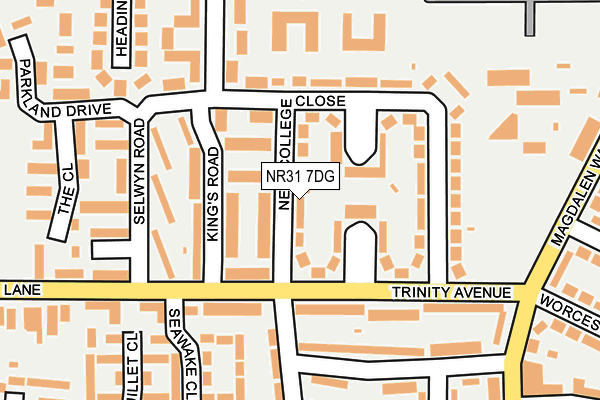 NR31 7DG map - OS OpenMap – Local (Ordnance Survey)