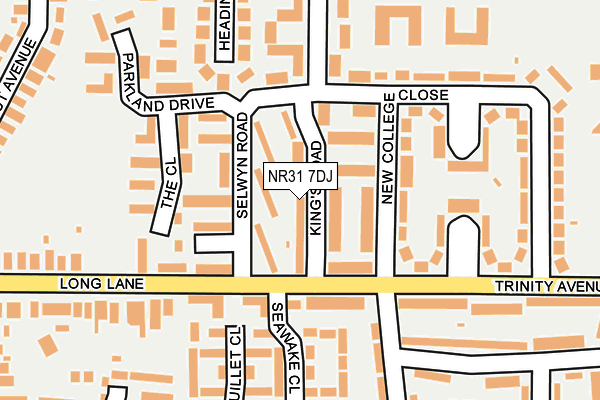 NR31 7DJ map - OS OpenMap – Local (Ordnance Survey)