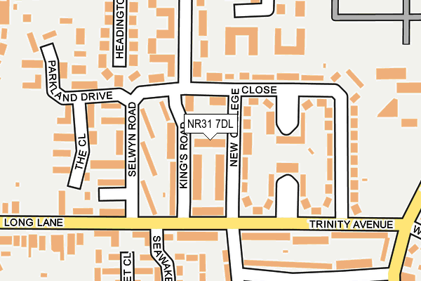 NR31 7DL map - OS OpenMap – Local (Ordnance Survey)