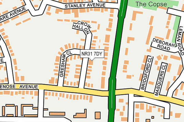 NR31 7DY map - OS OpenMap – Local (Ordnance Survey)