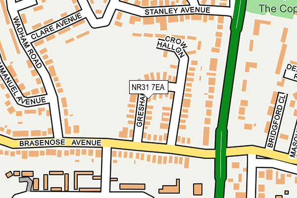 NR31 7EA map - OS OpenMap – Local (Ordnance Survey)