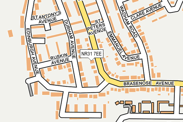 NR31 7EE map - OS OpenMap – Local (Ordnance Survey)