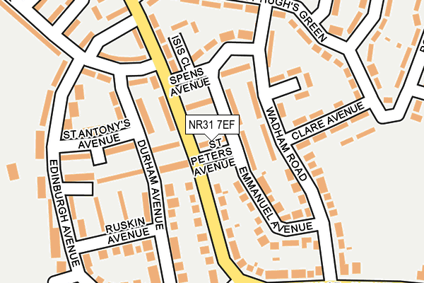 NR31 7EF map - OS OpenMap – Local (Ordnance Survey)