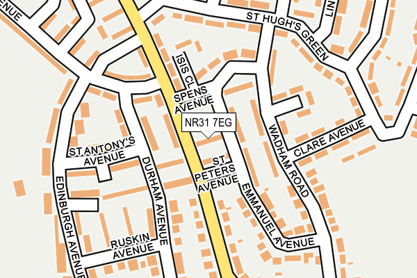 NR31 7EG map - OS OpenMap – Local (Ordnance Survey)