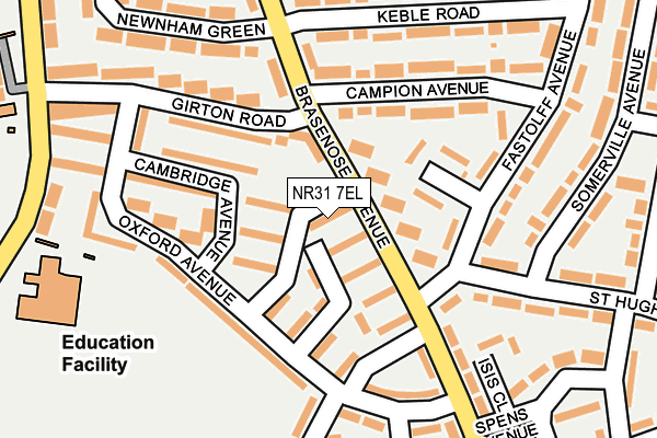 NR31 7EL map - OS OpenMap – Local (Ordnance Survey)