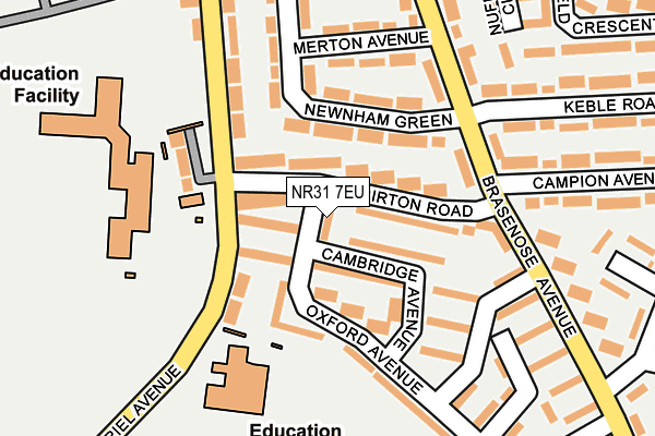 NR31 7EU map - OS OpenMap – Local (Ordnance Survey)