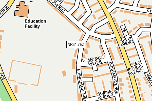 NR31 7EZ map - OS OpenMap – Local (Ordnance Survey)
