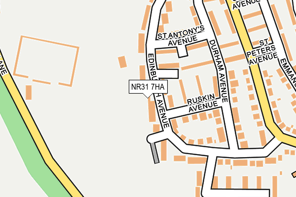 NR31 7HA map - OS OpenMap – Local (Ordnance Survey)