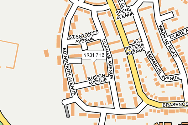 NR31 7HB map - OS OpenMap – Local (Ordnance Survey)
