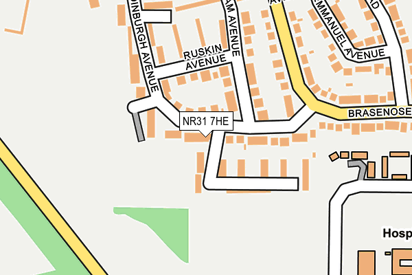 NR31 7HE map - OS OpenMap – Local (Ordnance Survey)