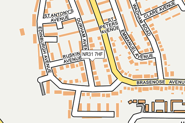 NR31 7HF map - OS OpenMap – Local (Ordnance Survey)