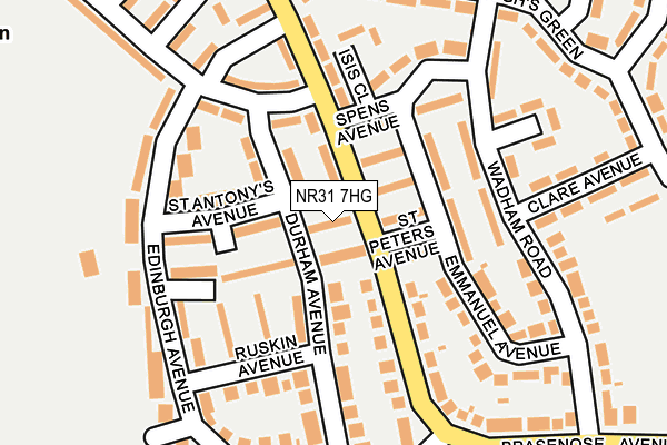 NR31 7HG map - OS OpenMap – Local (Ordnance Survey)