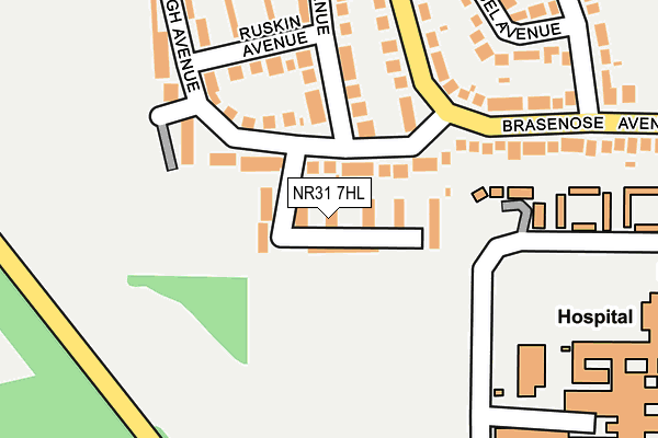 NR31 7HL map - OS OpenMap – Local (Ordnance Survey)
