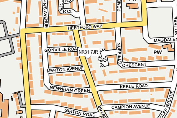 NR31 7JR map - OS OpenMap – Local (Ordnance Survey)