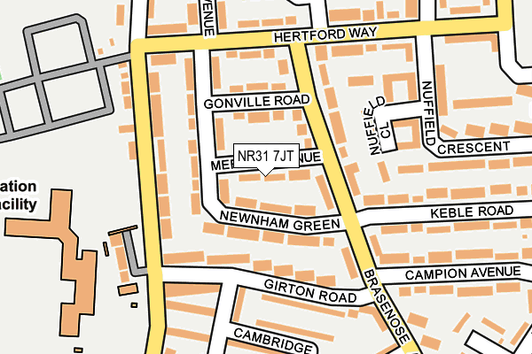 NR31 7JT map - OS OpenMap – Local (Ordnance Survey)