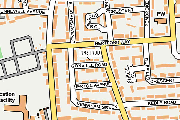 NR31 7JU map - OS OpenMap – Local (Ordnance Survey)