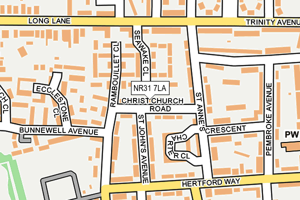 NR31 7LA map - OS OpenMap – Local (Ordnance Survey)