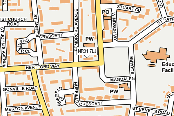 NR31 7LJ map - OS OpenMap – Local (Ordnance Survey)