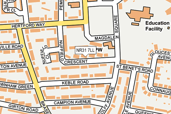 NR31 7LL map - OS OpenMap – Local (Ordnance Survey)