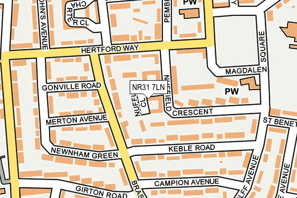 NR31 7LN map - OS OpenMap – Local (Ordnance Survey)