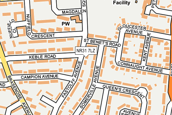 NR31 7LZ map - OS OpenMap – Local (Ordnance Survey)