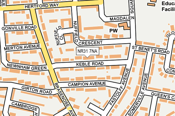 NR31 7NA map - OS OpenMap – Local (Ordnance Survey)