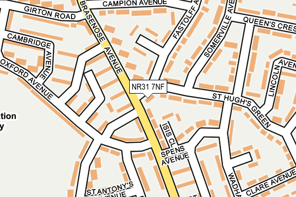 NR31 7NF map - OS OpenMap – Local (Ordnance Survey)