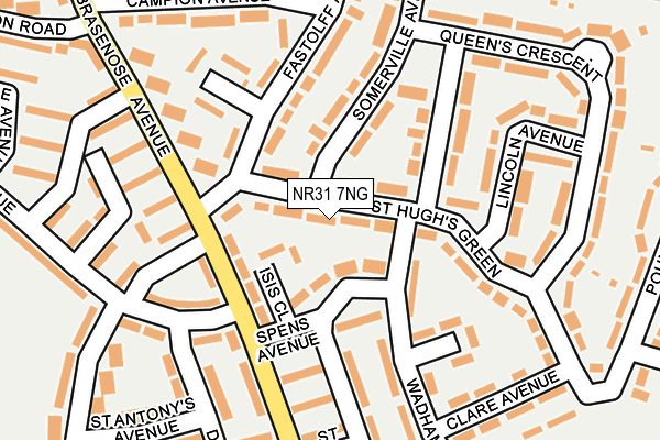 NR31 7NG map - OS OpenMap – Local (Ordnance Survey)
