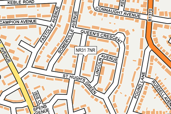 NR31 7NR map - OS OpenMap – Local (Ordnance Survey)