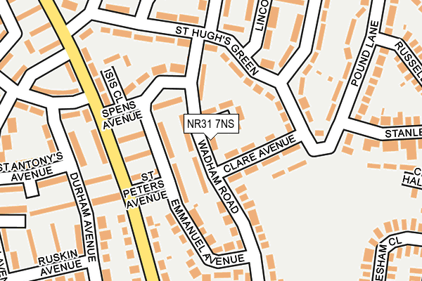 NR31 7NS map - OS OpenMap – Local (Ordnance Survey)