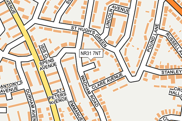 NR31 7NT map - OS OpenMap – Local (Ordnance Survey)