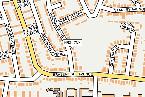 NR31 7NX map - OS OpenMap – Local (Ordnance Survey)