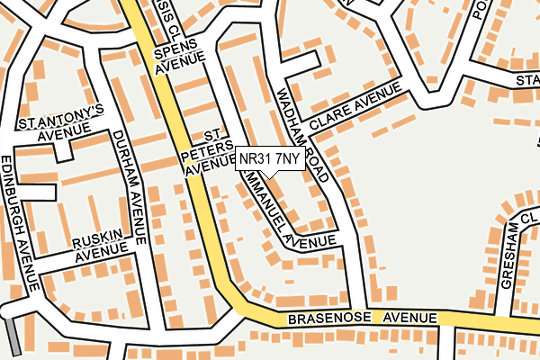 NR31 7NY map - OS OpenMap – Local (Ordnance Survey)