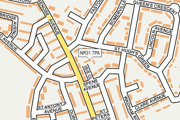 NR31 7PA map - OS OpenMap – Local (Ordnance Survey)
