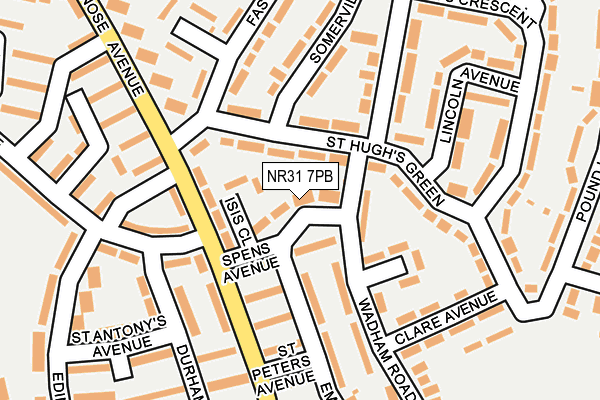 NR31 7PB map - OS OpenMap – Local (Ordnance Survey)