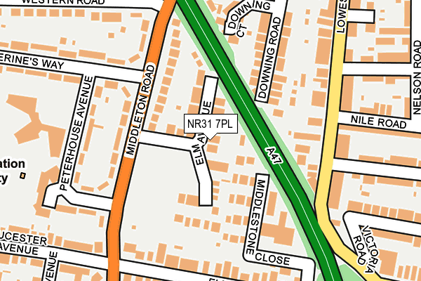NR31 7PL map - OS OpenMap – Local (Ordnance Survey)