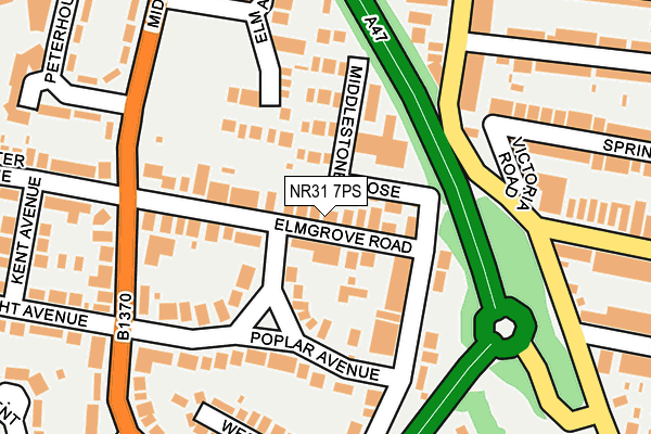NR31 7PS map - OS OpenMap – Local (Ordnance Survey)