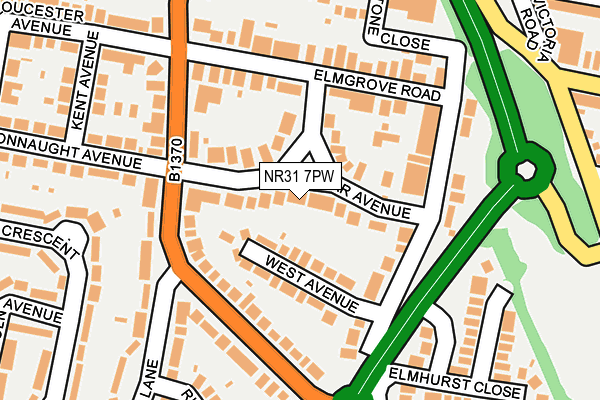 NR31 7PW map - OS OpenMap – Local (Ordnance Survey)