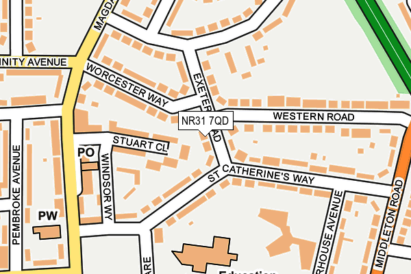 NR31 7QD map - OS OpenMap – Local (Ordnance Survey)