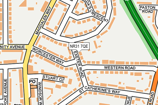 NR31 7QE map - OS OpenMap – Local (Ordnance Survey)