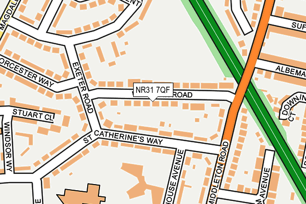 NR31 7QF map - OS OpenMap – Local (Ordnance Survey)