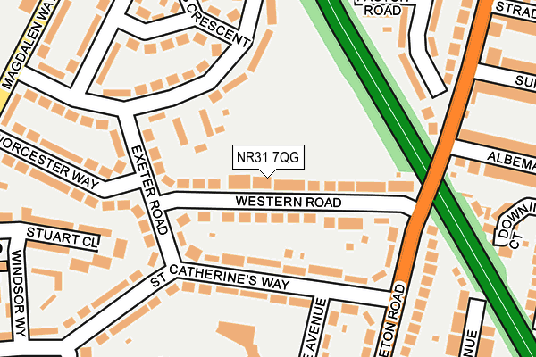 NR31 7QG map - OS OpenMap – Local (Ordnance Survey)
