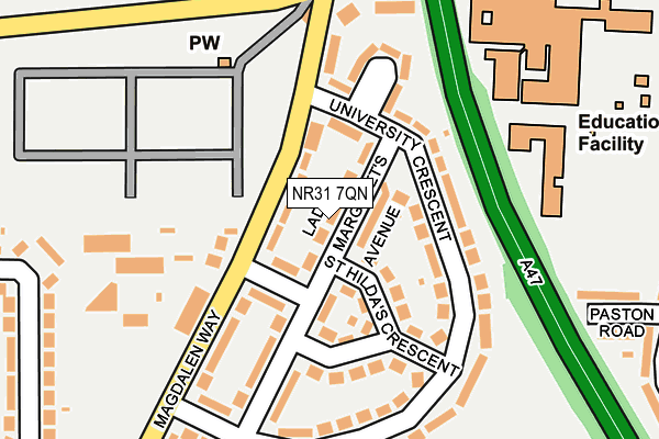 NR31 7QN map - OS OpenMap – Local (Ordnance Survey)