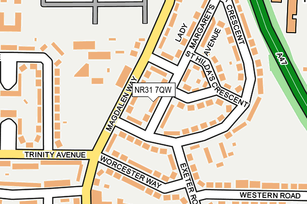 NR31 7QW map - OS OpenMap – Local (Ordnance Survey)