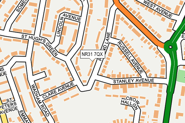 NR31 7QX map - OS OpenMap – Local (Ordnance Survey)