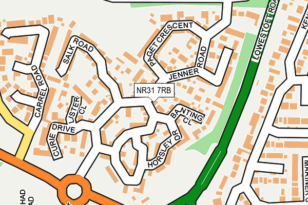 NR31 7RB map - OS OpenMap – Local (Ordnance Survey)