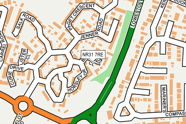 NR31 7RE map - OS OpenMap – Local (Ordnance Survey)