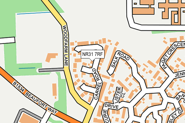 NR31 7RF map - OS OpenMap – Local (Ordnance Survey)